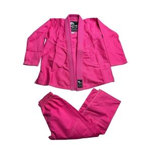 HAWK BRAZILIAN JIU-JITSU Martial Arts BJJ GI & Bottom Girls Size K1 Hot Pink